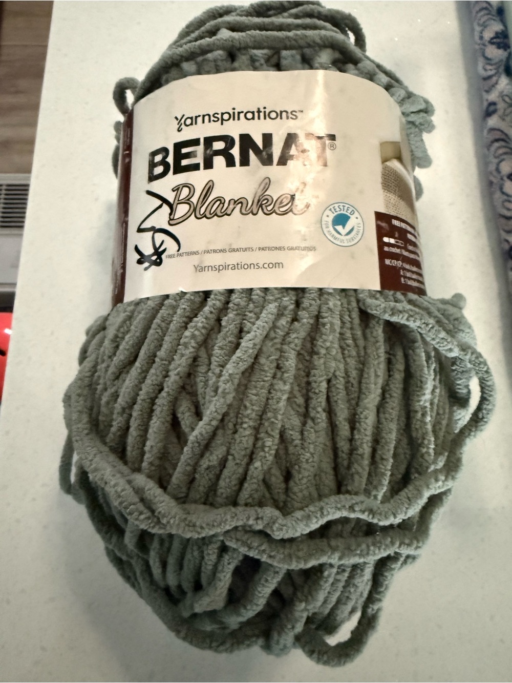 Bernat Blanket Yarn - Sage Green Cozy Home Art